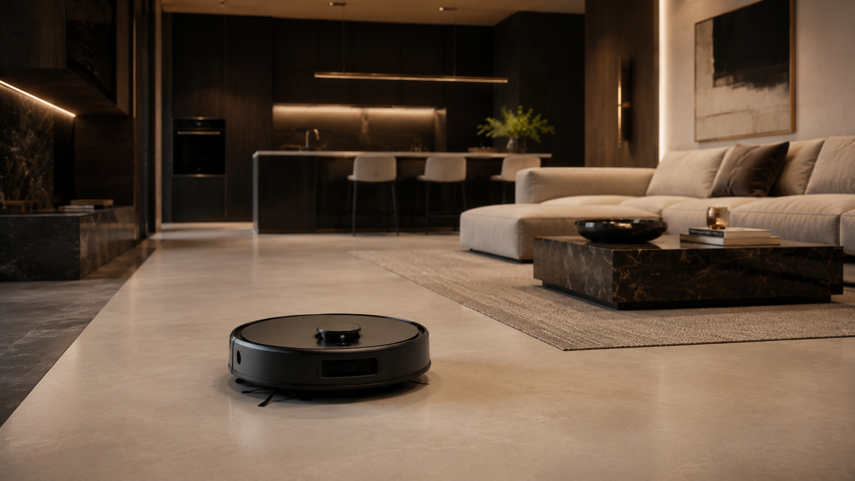 Premium robot vacuum in a clean modern Australian home